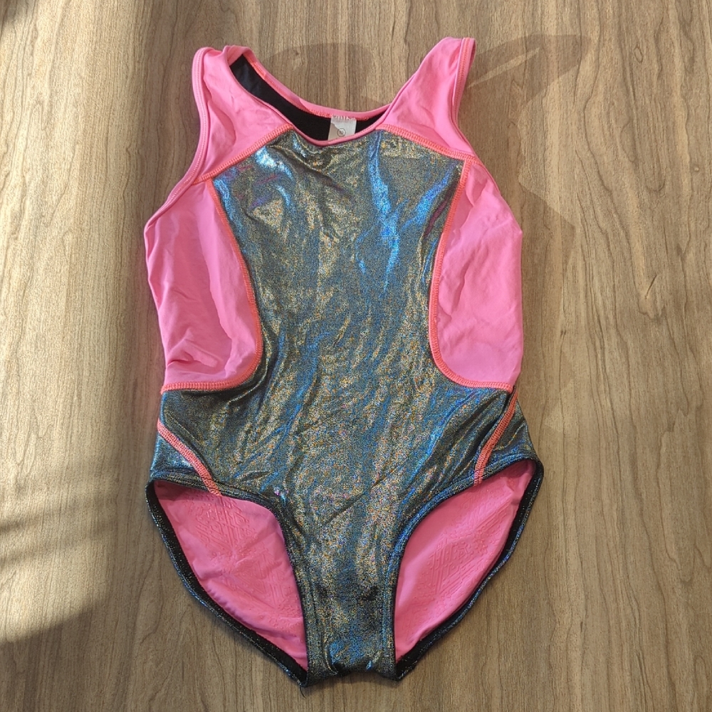 Ivivva (By Lululemon )Pink and Metallic Leotard